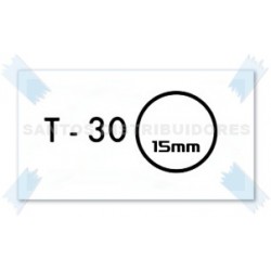 Etiquetas adhesivas T-30 15mm
