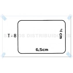 Etiquetas adhesivas T-8 6,5 x 4 cm
