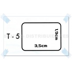 Etiquetas adhesivas T-5  3.5 x 1.9 cm